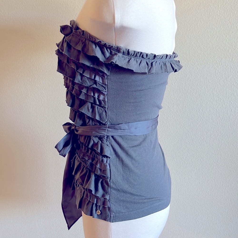 Abercrombie & Fitch ruffled tube top. - Picture 2 of 7